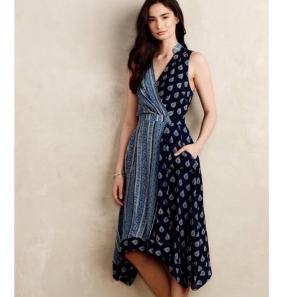 Anthropologie Eclipsed Wrap Dress